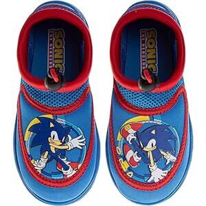 New Josmo Boys Size 9-10 Blue Sonic The Hedgehog Pool Aqua Socks Water Shoes
